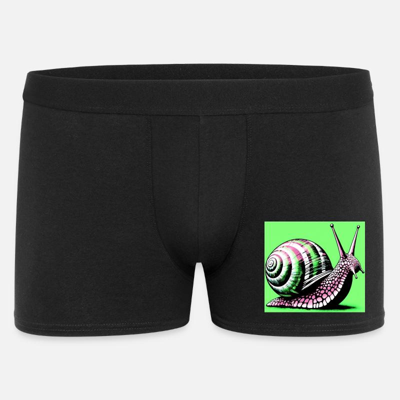 Schnecke - Männer Boxer Shorts - Schwarz