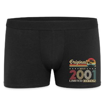 Cadeau d’anniversaire 25 Original Mai 2001 - Boxer Homme - noir - Devant