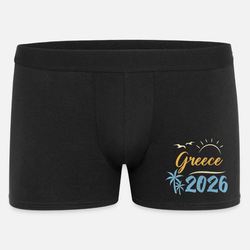 Greece 2026 - Männer Boxer Shorts - Schwarz