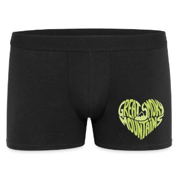 Great Smoky Mountains Herzdesign - Männer Boxer Shorts - Schwarz - Vorne