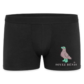Pigeon Soyez Bénis Vert - Boxer Homme - noir - Devant