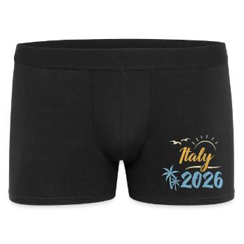 Italien 2026 - Männer Boxer Shorts - Schwarz - Vorne