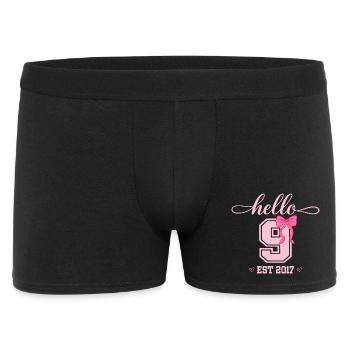 Bonjour design d’anniversaire de filles 9 Est 2017 - Boxer Homme - noir - Devant
