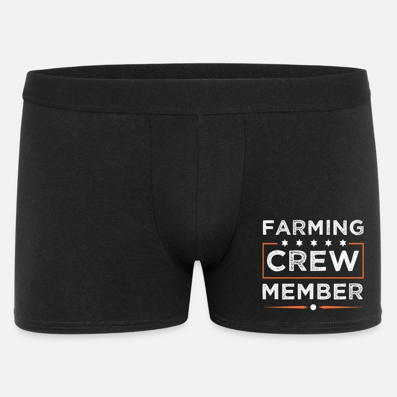 Équipe d’agriculteurs - Boxer Homme - noir