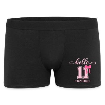 Bonjour naissance de la fille Coquette Bow 11 Est 2015 - Boxer Homme - noir - Devant