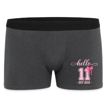 Bonjour naissance de la fille Coquette Bow 11 Est 2015 - Boxer Homme - charbon - Devant