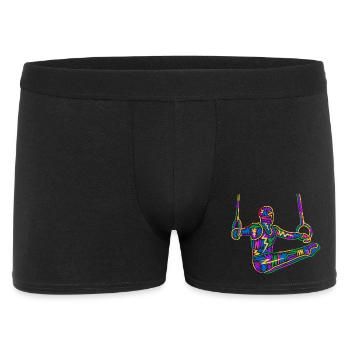 Gymnastics Gymnastics Ring gymnastics colorful Boys Gymnastics - Men's Boxer Shorts - black - Front