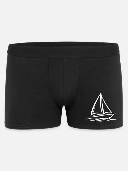 Segelboot - Männer Boxer Shorts - Schwarz