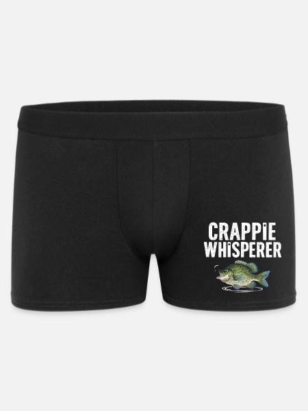 Crappie Flüsterer Fischmotiv - Männer Boxer Shorts - Schwarz