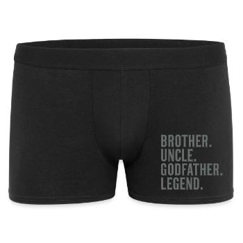 Brother Uncle Godfather Legend - Männer Boxer Shorts - Schwarz - Vorne