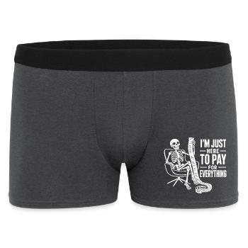 Je suis juste là pour payer tout ce qui touche à l’argent - Boxer Homme - charbon - Devant