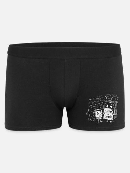 Wissens-Chaos: Coffee Break Büro Geschenk - Männer Boxer Shorts - Schwarz