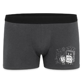 Knowledge Chaos: Coffee Break Office Gift - Men's Boxer Shorts - charcoal grey - Front