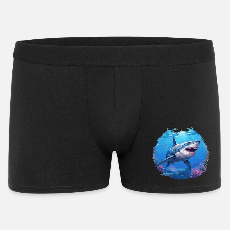 Megalodons Megalodon - Männer Boxer Shorts - Schwarz