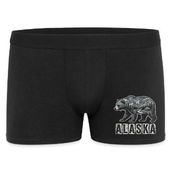 Alaska Bär - Männer Boxer Shorts - Schwarz - Vorne