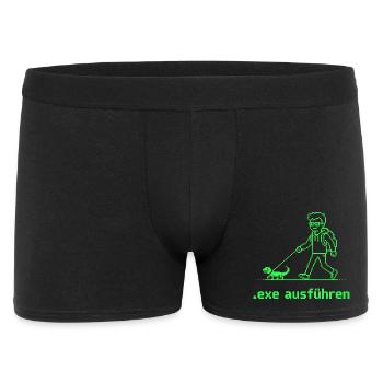 Exe ausführen Informatic Programming Geschenk - Männer Boxer Shorts - Schwarz - Vorne