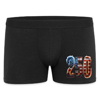250 Years Of America - Männer Boxer Shorts - Schwarz - Vorne