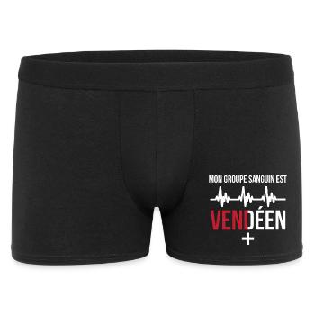 Mon Groupe Sanguin Est Vendeen Plus T-Shirt Cad... - Boxer Homme - noir - Devant