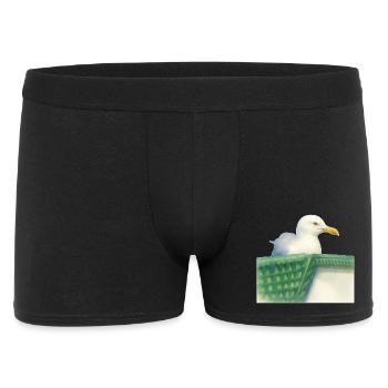 North Sea Seagull Wadden Bird - Men's Boxer Shorts - black - Front
