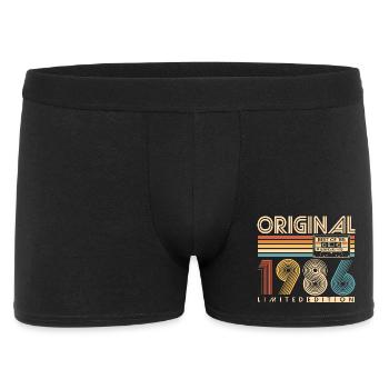 40 ans 40 ans 1986 Vintage Né - Boxer Homme - noir - Devant