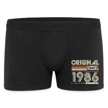 40 ans 40 ans 1986 Vintage Né - Boxer Homme - noir - Devant