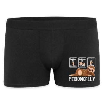 Lustiges Faultier Geschenk - Männer Boxer Shorts - Schwarz - Vorne