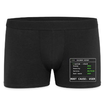 System Check Incident Report IT Humor Geschenk - Männer Boxer Shorts - Schwarz - Vorne