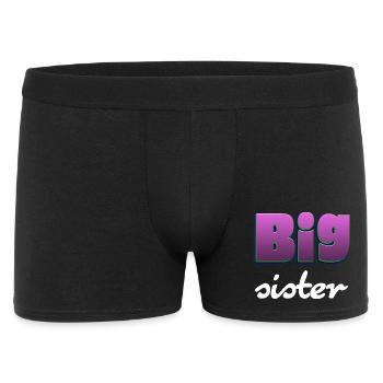 Big Sister lettering for the big sister - Men's Boxer Shorts - black - Front