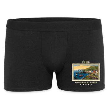 Irland Dingle Vintage Reisemarke - Männer Boxer Shorts - Schwarz - Vorne