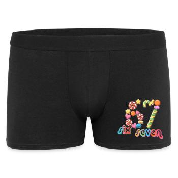 67 Meme Candy Carousel Whimsy - Männer Boxer Shorts - Schwarz - Vorne