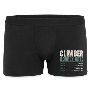 Climber Hourly Rate Funny - Men's Boxer Shorts - black - Front
