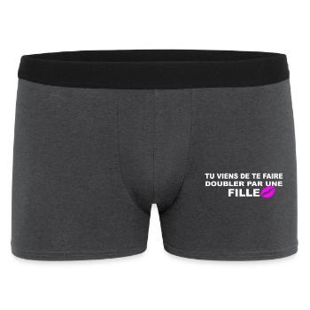 Double down - Men's Boxer Shorts - charcoal grey - Front