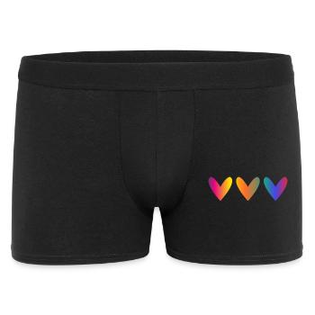CŒUR. CŒURS. SAINT VALENTIN. LOVE. AMOUR. COUPLE. - Boxer Homme - noir - Devant