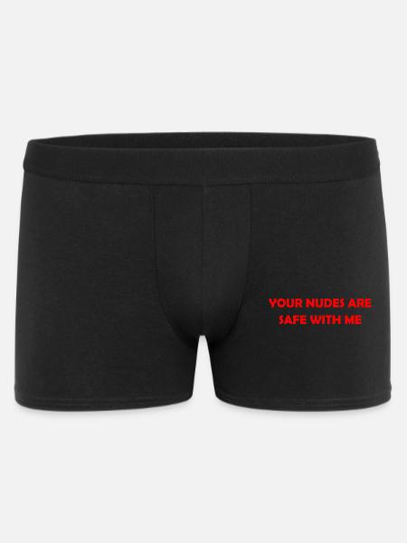 Your Nudes Are Safe With Me - Boxer Homme - noir