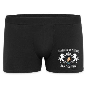Unterwegs im Auftrag... - Männer Boxer Shorts - Schwarz - Vorne