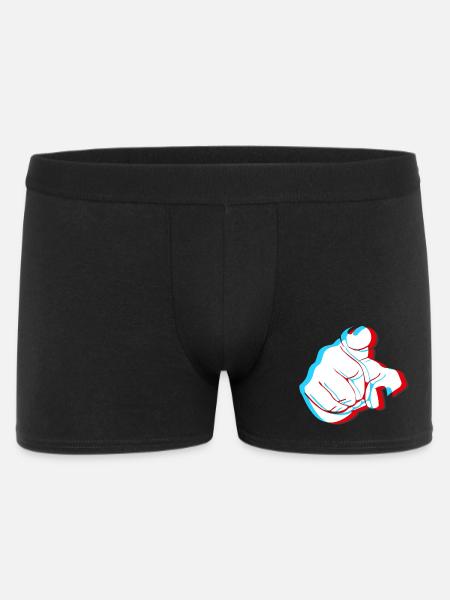 I want YOU - 3D finger - Men's Boxer Shorts - black