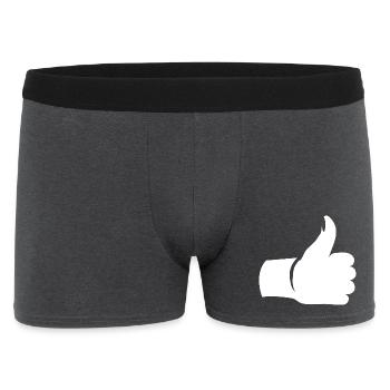 Pouce levé – Symbole de la main - Boxer Homme - charbon - Devant