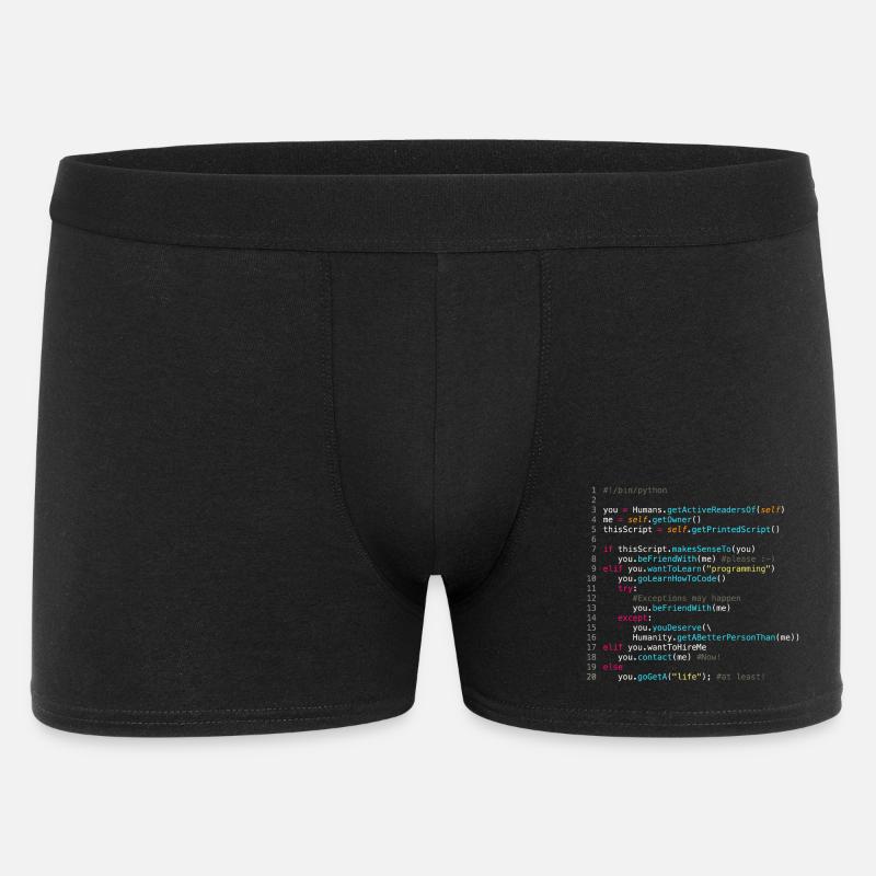 Sei mit Programmierern befreundet (in Python) - Männer Boxer Shorts - Schwarz