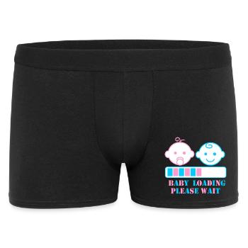 CHARGEMENT DE BÉBÉ S’IL VOUS PLAÎT ATTENDRE - Boxer Homme - noir - Devant
