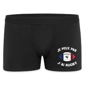 Je Peux Pas J'ai Rugby - Boxer Homme - noir - Devant