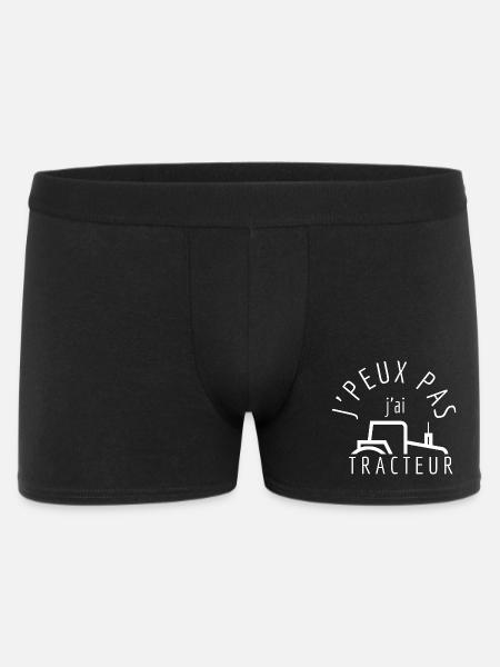 J'Peux Pas J'Ai Tracteur - Boxer Homme - noir