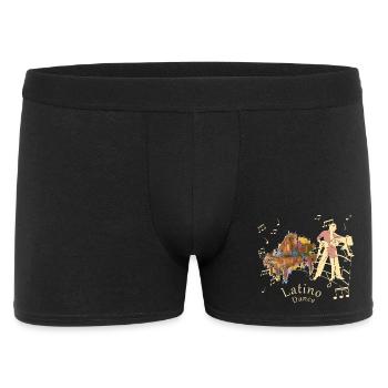 Latino Tänzer - Männer Boxer Shorts - Schwarz - Vorne