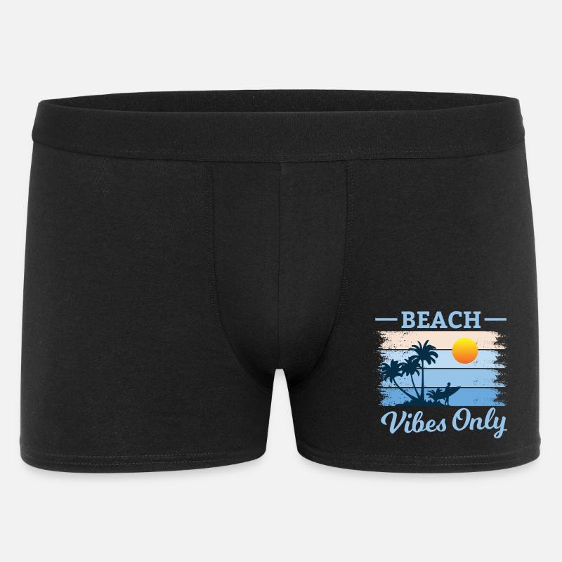Beach Palm Tree Sunset Design - Men's Boxer Shorts - black