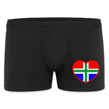 Das wahre Herz von Groningsevlag Groningen - Männer Boxer Shorts - Schwarz - Vorne