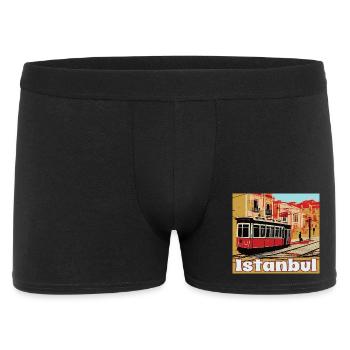Istanbul - Männer Boxer Shorts - Schwarz - Vorne
