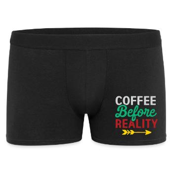 Coffee Before Reality - Men's Boxer Shorts - black - Front