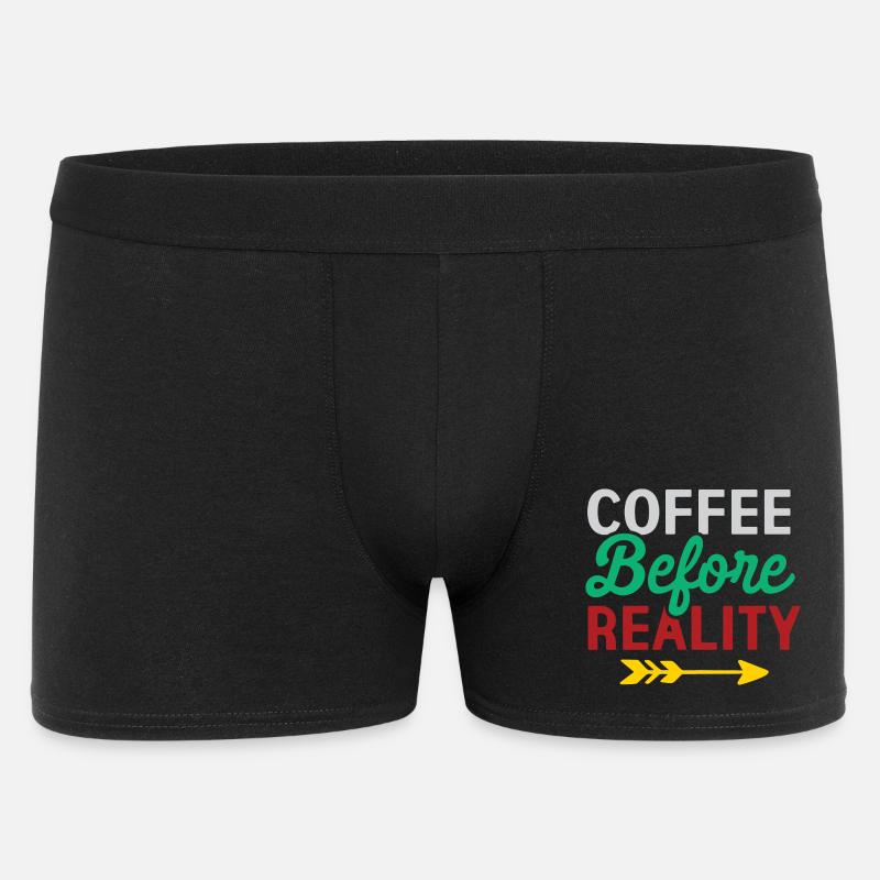 Coffee Before Reality - Men's Boxer Shorts - black