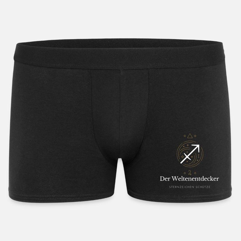 Der Weltenentdecker - Sternzeichen Schütze - Männer Boxer Shorts - Schwarz