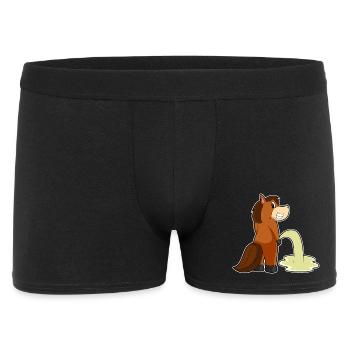Pferd Toilette - Männer Boxer Shorts - Schwarz - Vorne