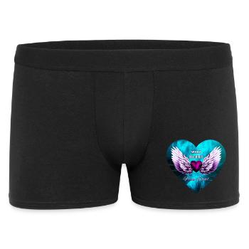 Wild Heart Wings Freie Seele - Männer Boxer Shorts - Schwarz - Vorne